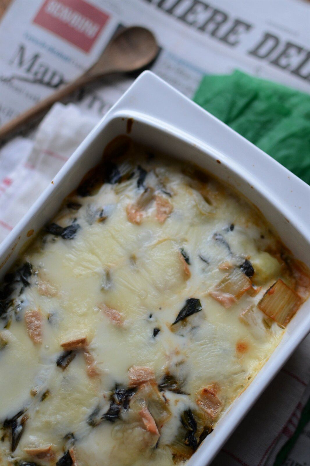 Gratin de ravioles et blettes #végétarien