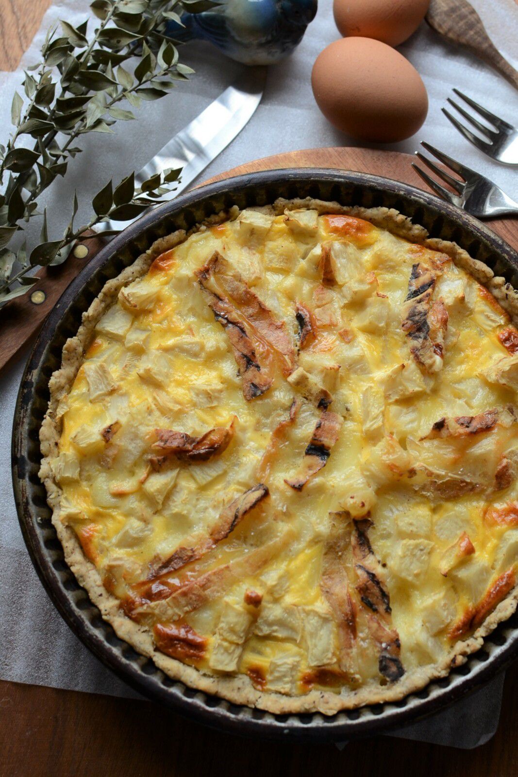 Tarte céleri et Saint Nectaire #végétarien