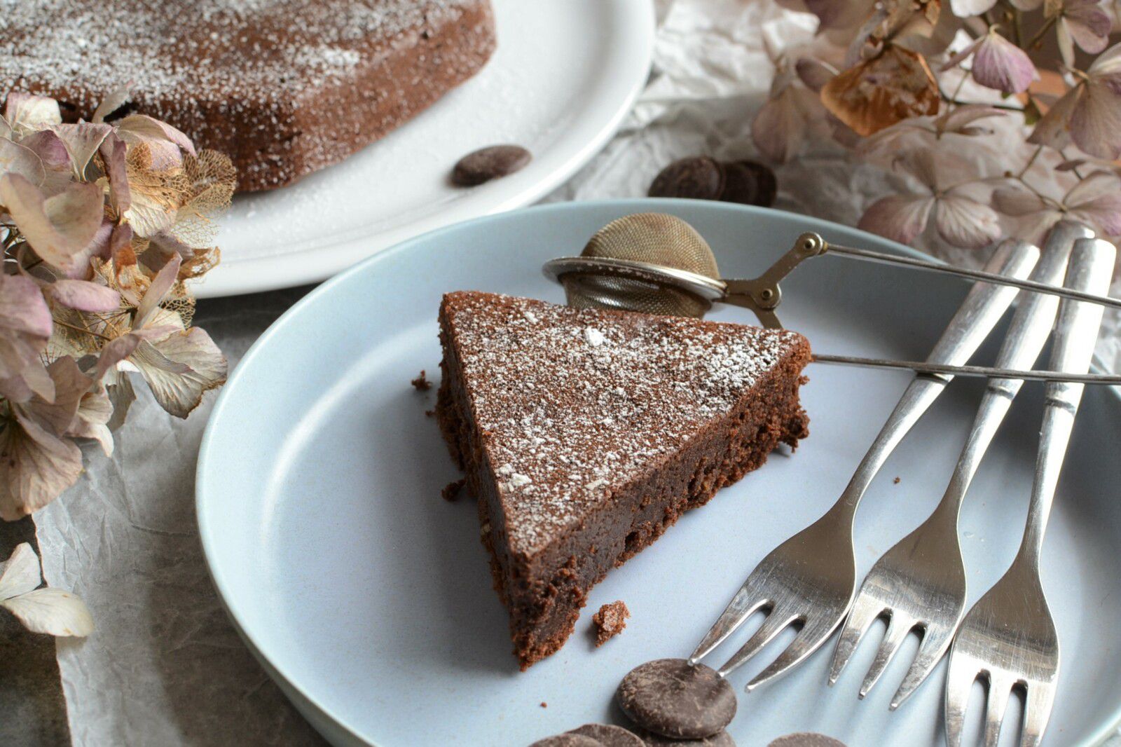 Fondant au chocolat et farine de chataigne #sans gluten