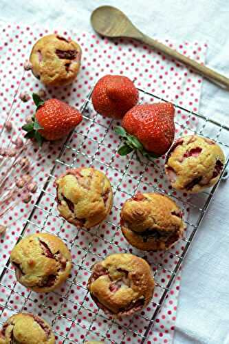 Mini muffins aux fraises #sans beurre