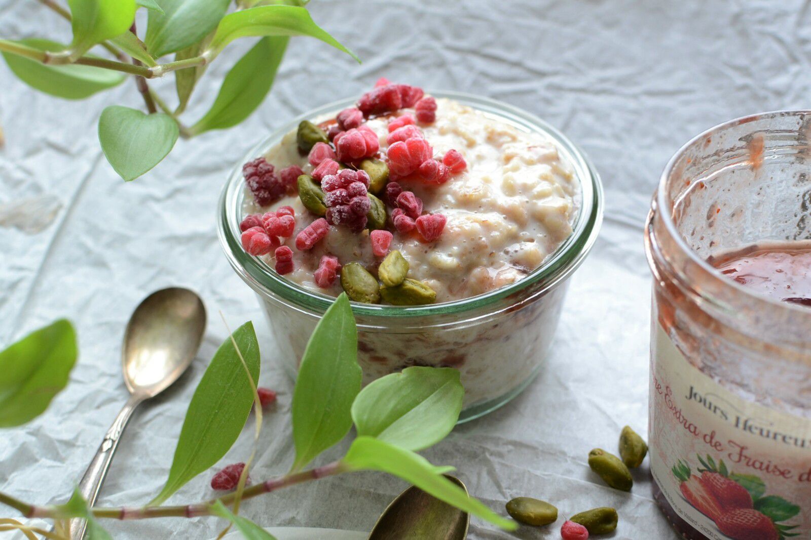 Poridge à la confiture de fraises Jours Heureux