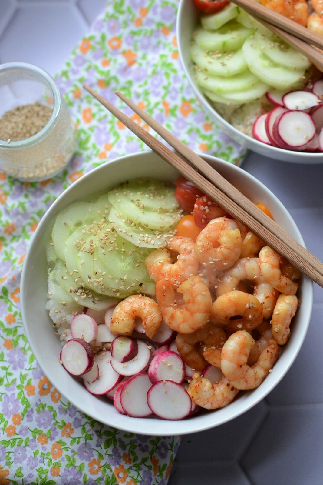 Pole bowl riz crevettes