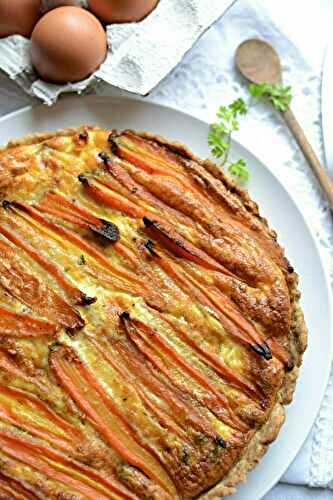 Tarte à la carotte et féta #végétarien 