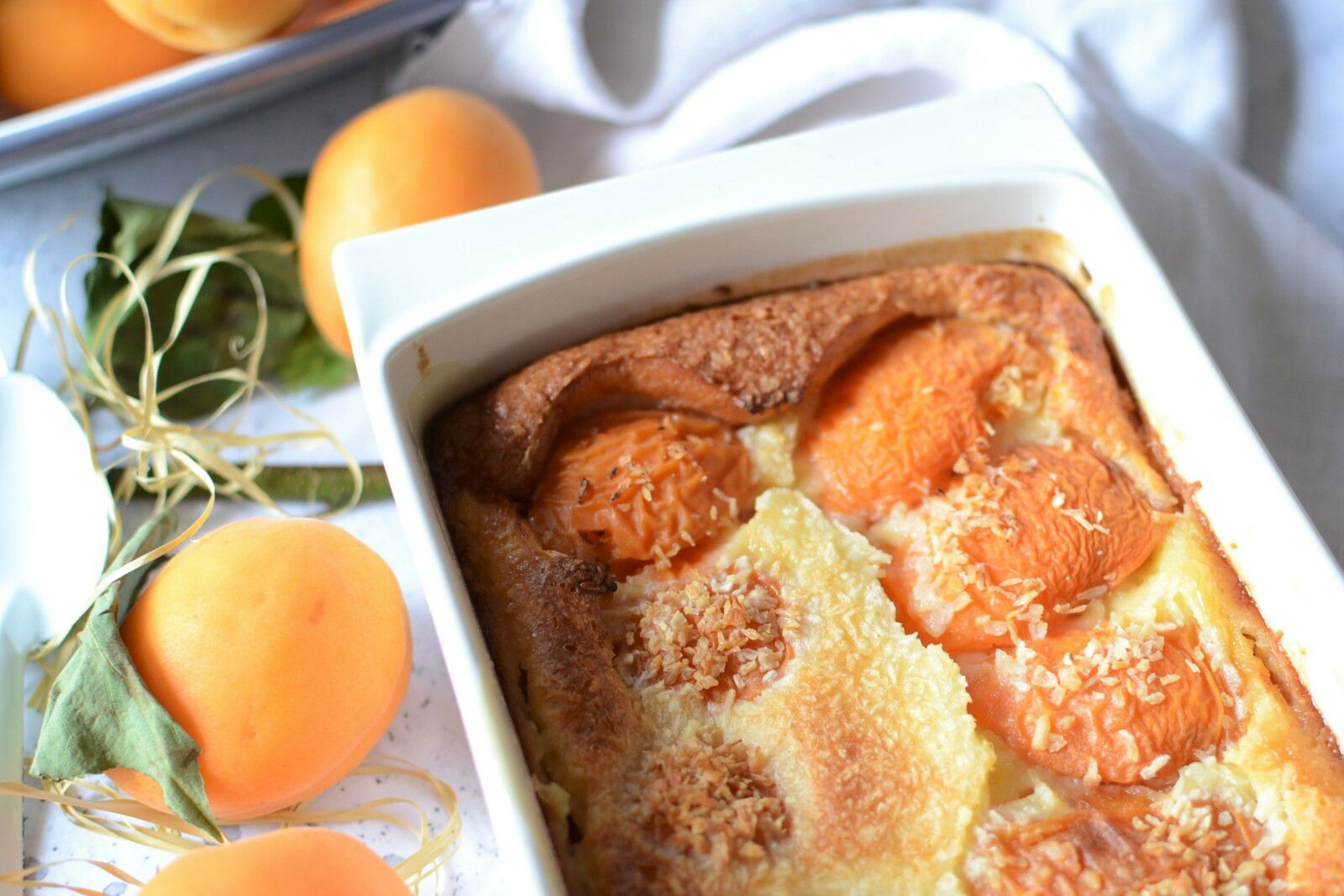 Clafoutis aux abricots et lait de coco