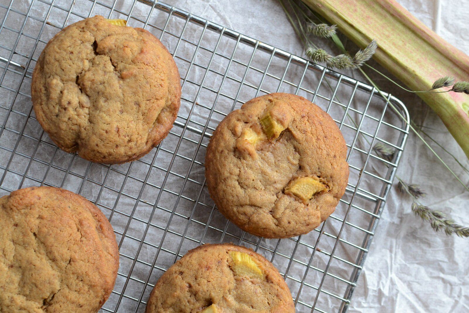 Cookies à la rhubarbe