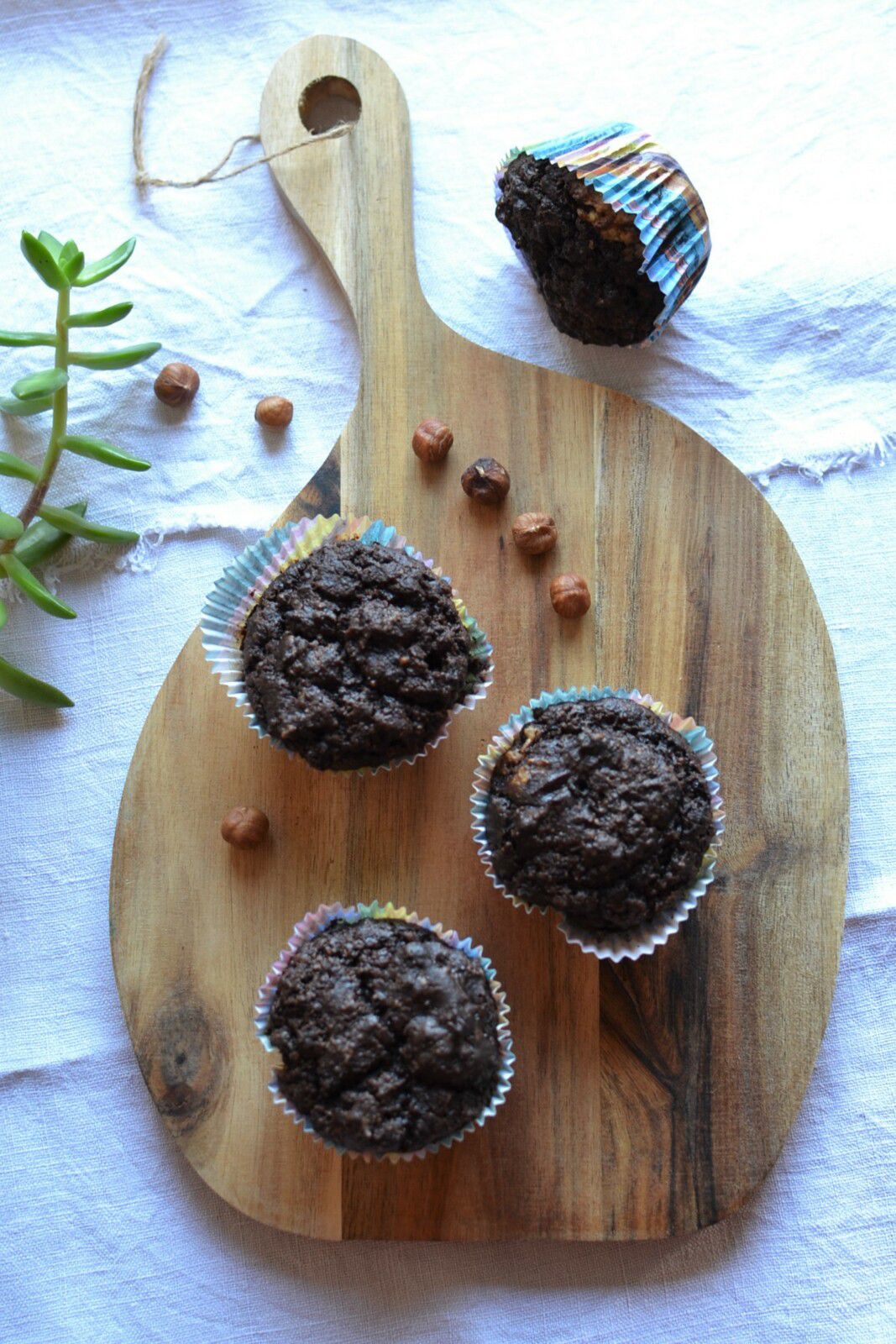Muffins chocolat noisette #sans oeuf #sans beurre