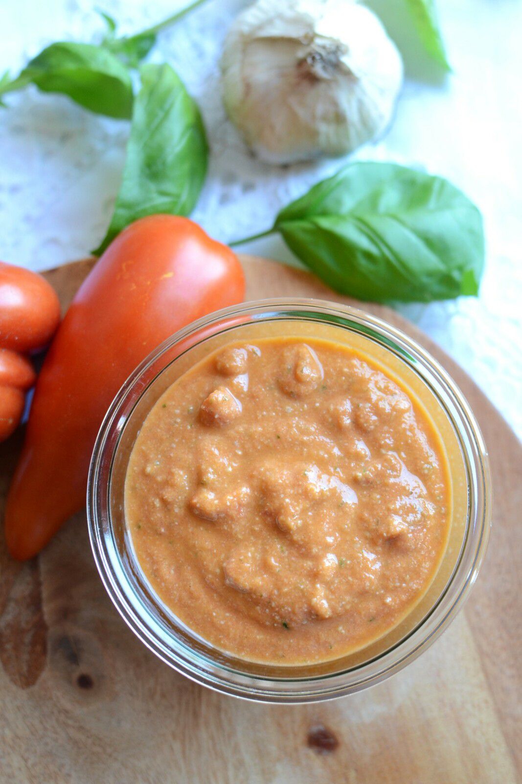 Pâtes et pesto de tomates crues #végétarien