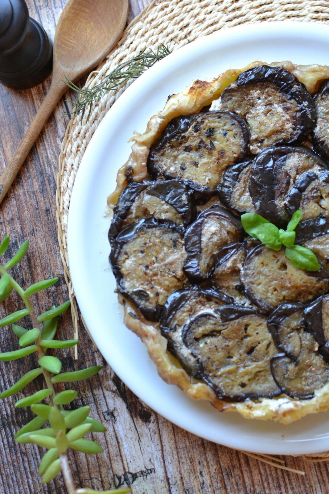 Tarte tatin d'aubergines #végétarien