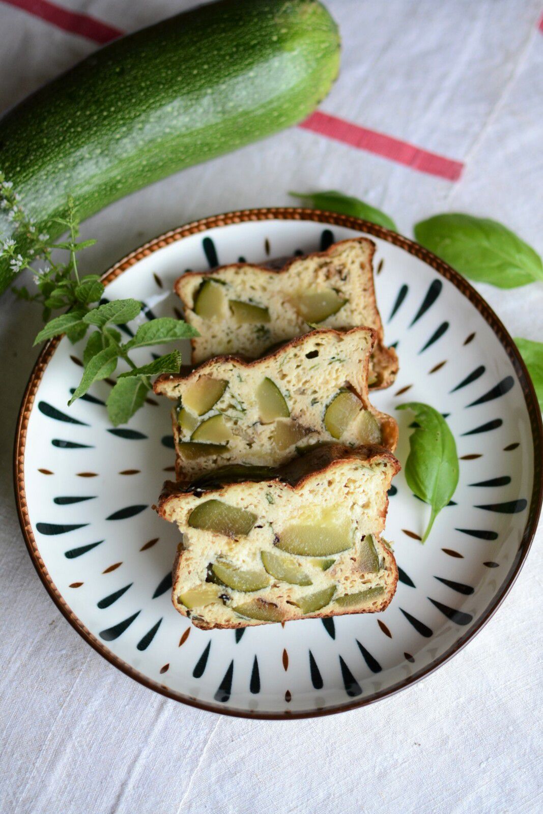 Terrine de cougettes, ricotta, menthe et basilic #végétarien