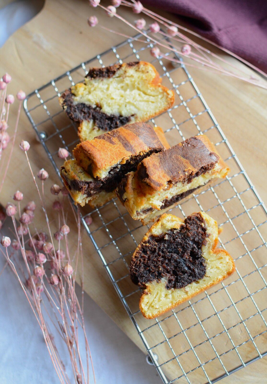 Cake marbré au fromage blanc