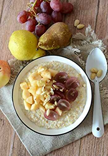 Porridge raisin poire