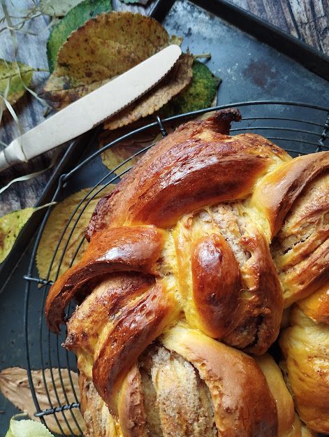 Brioche tressée patate douce et cannelle