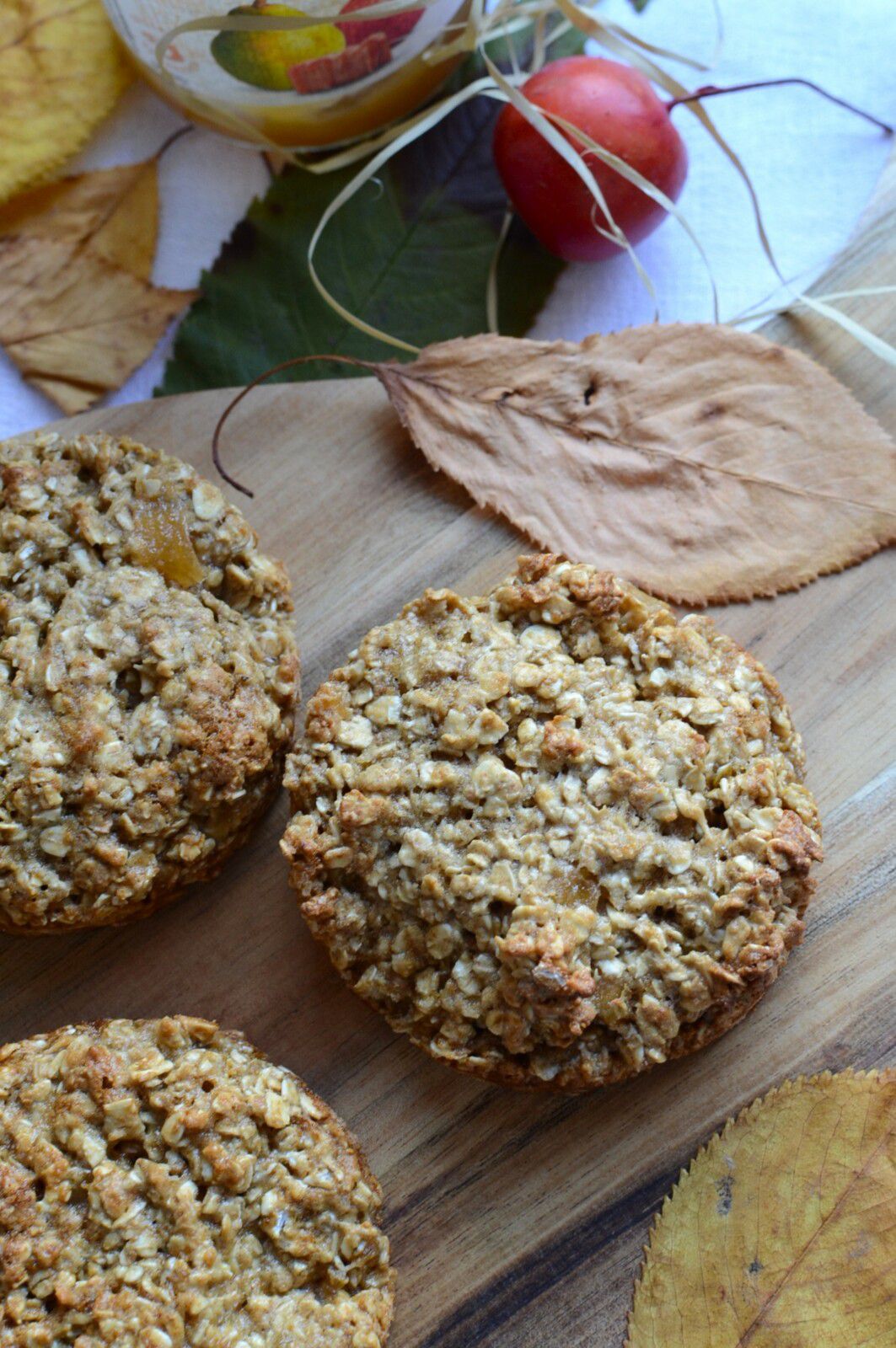 Cookies flocons d'avoine compote pomme poire caramel Jours Heureux