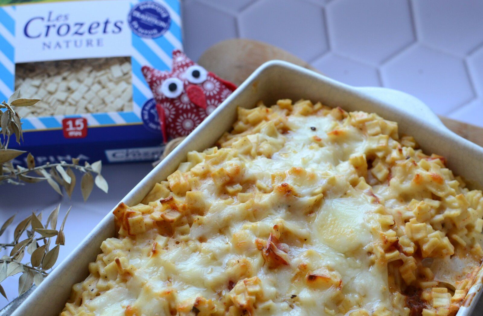 Gratin de crozets moelleux au fromage italien #végétarien