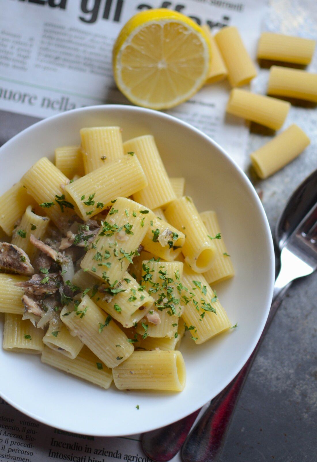 Pâtes sardines et citron #recette économique