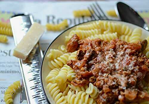 Pâtes sauce bolognaise végé champignons #végétarien