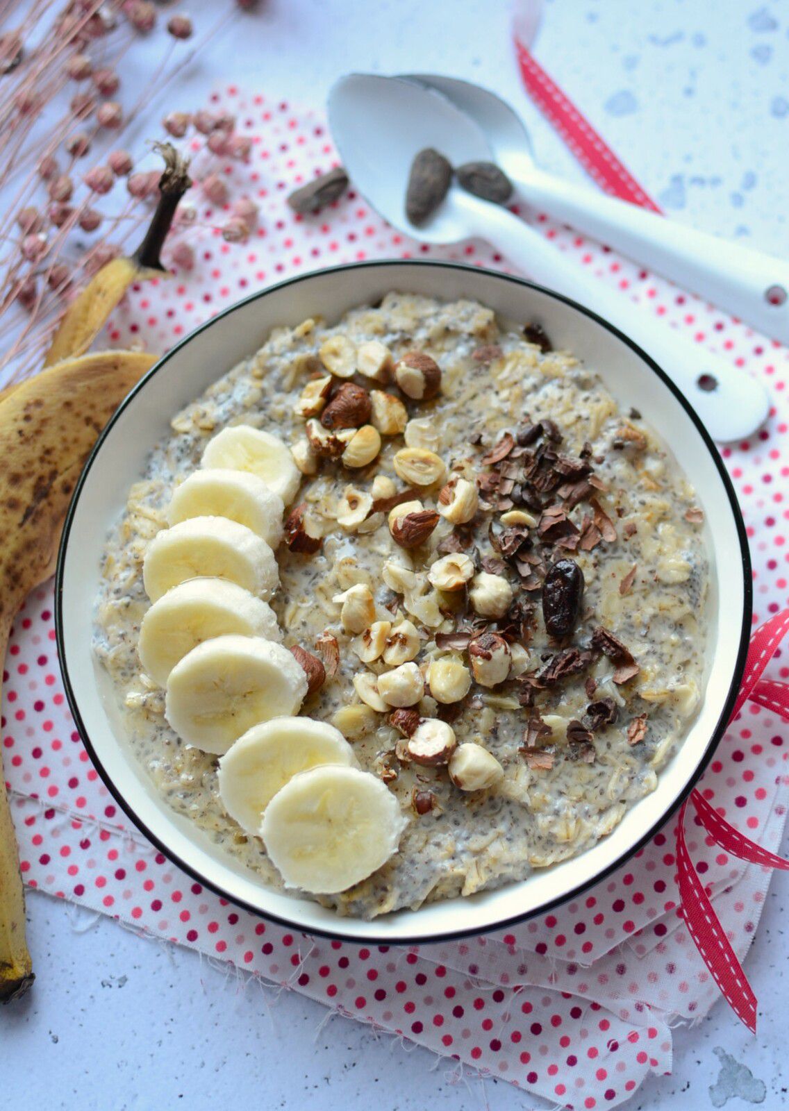 Pudding avoine chia et fruits 