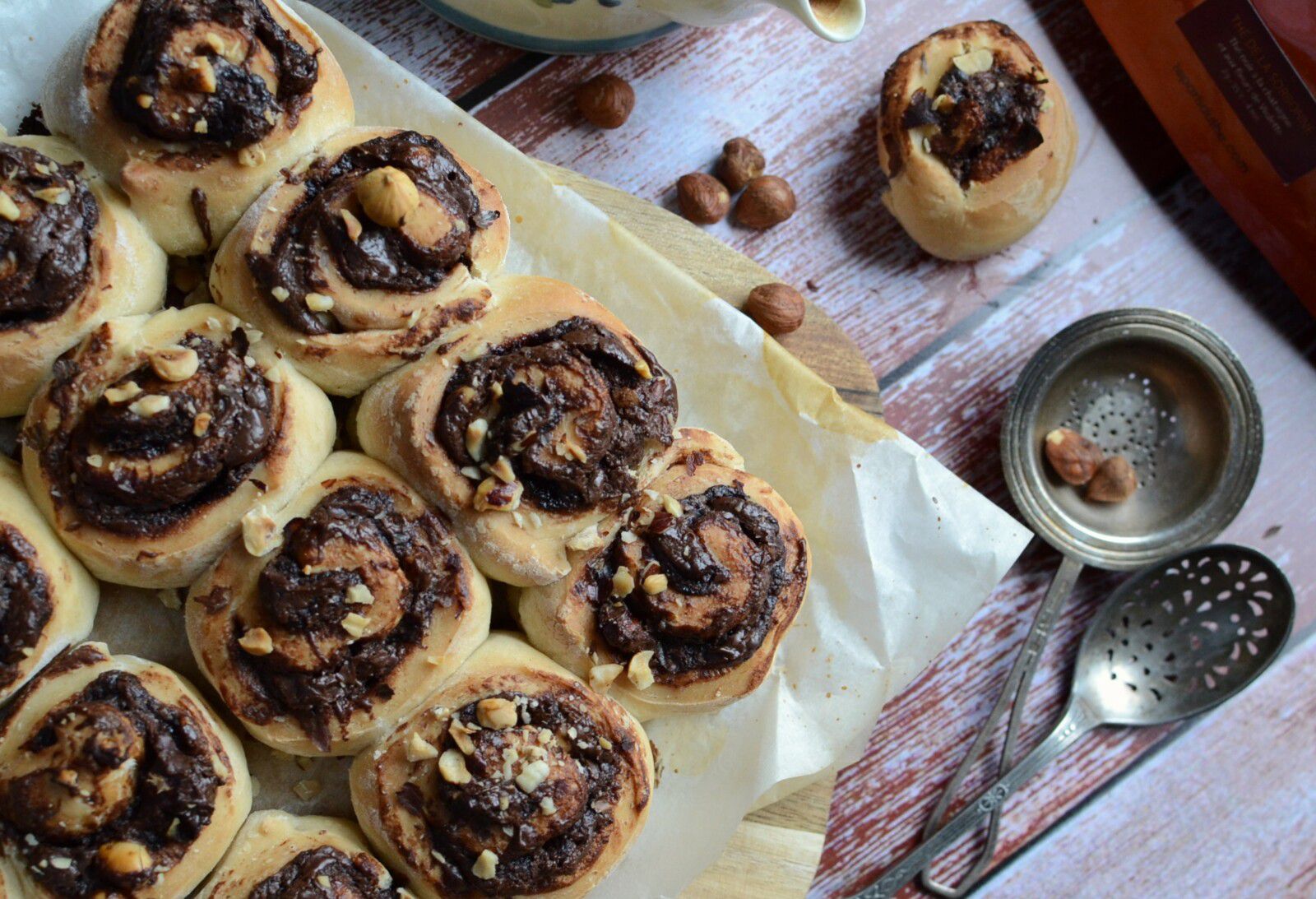 Brioche roulée pâte à tartiner noisettes #sans beurre #sans lait