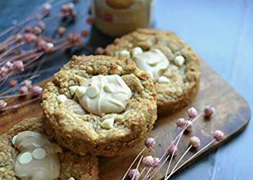 Cookies chocolat blanc et purée d'amande