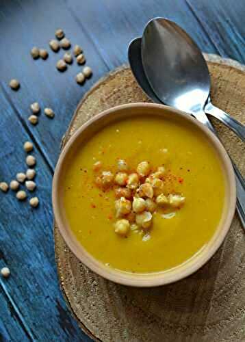 Velouté de courge, carottes et pois chiches #vég