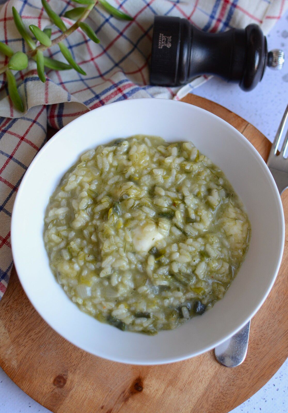 Risotto aux verts de poireaux #zéro gaspi