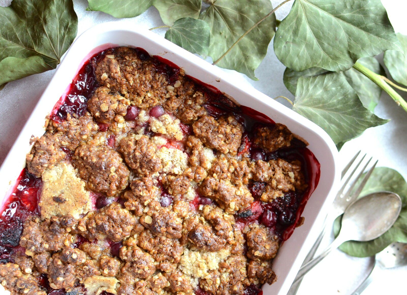 Crumble de fruits rouges