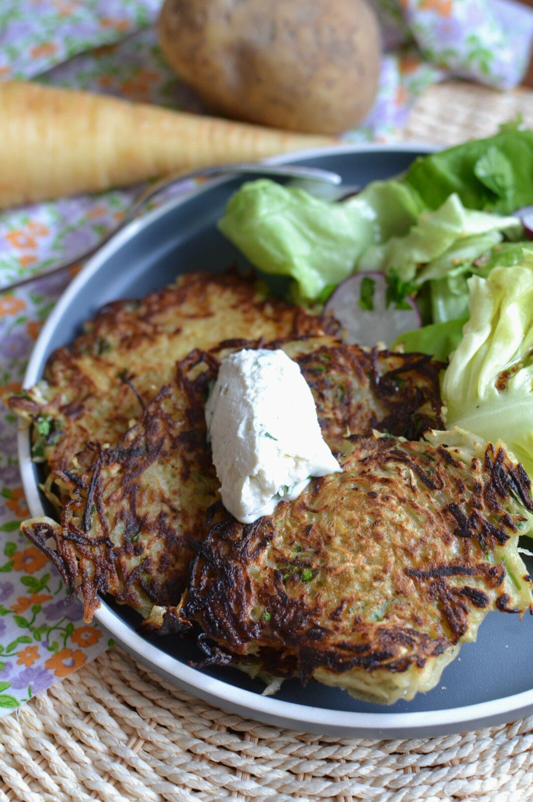 Galettes pommes de terre et panais #végétarien