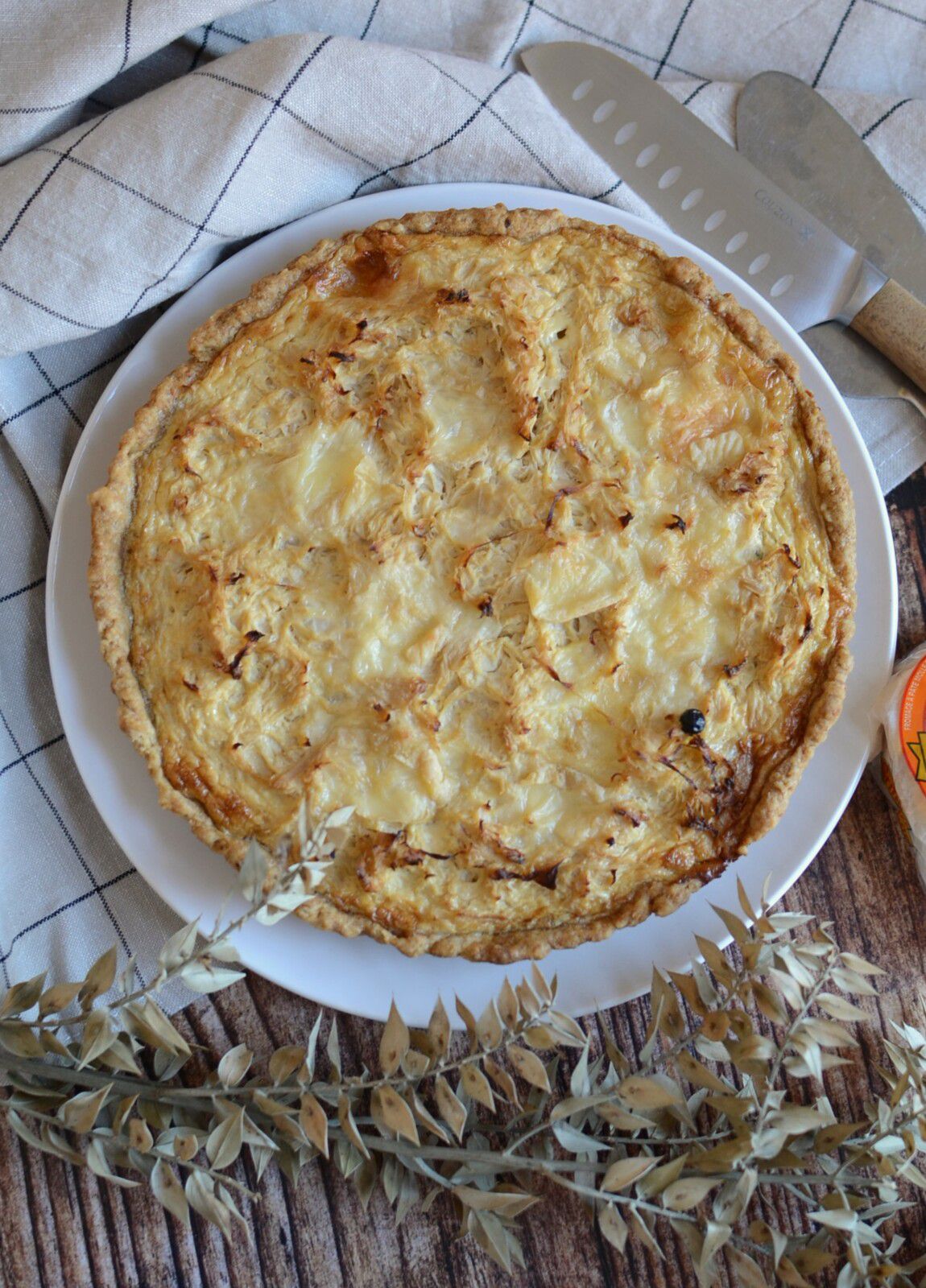 Tarte à la choucroute et au Munster