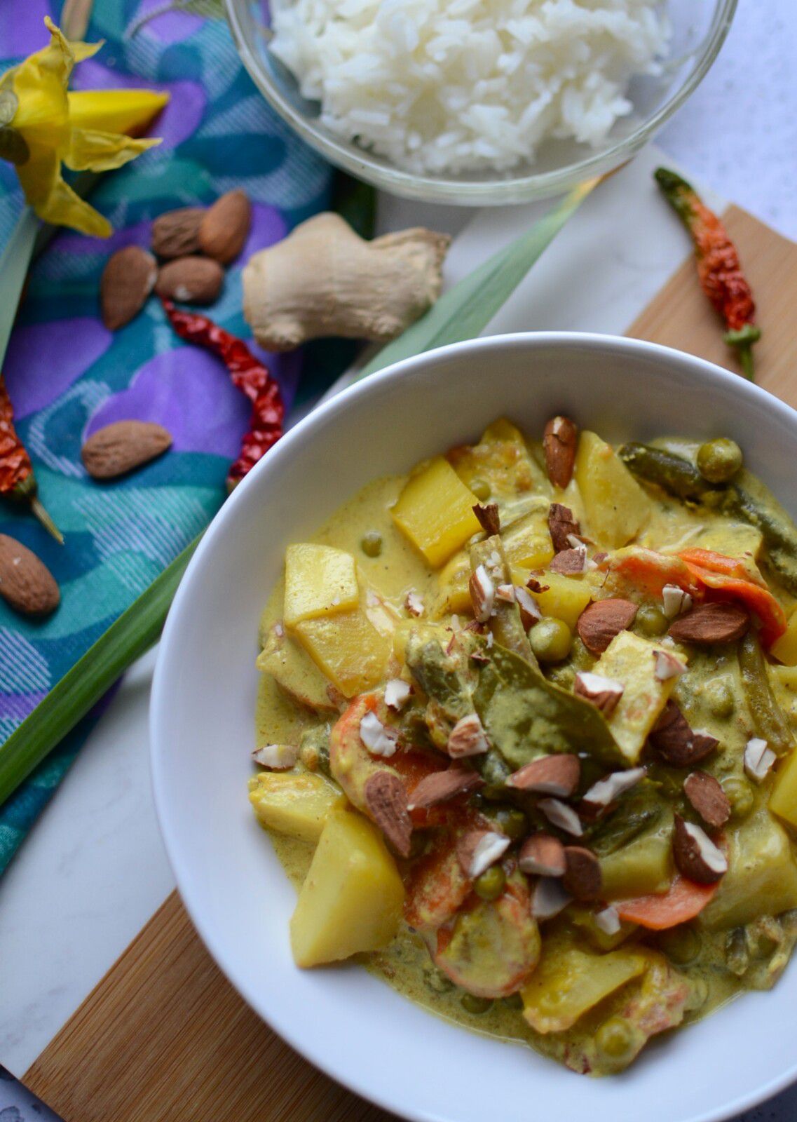 Navratan korma #recetteindienne #végétarien