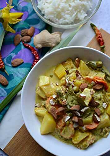 Navratan korma #recetteindienne #végétarien