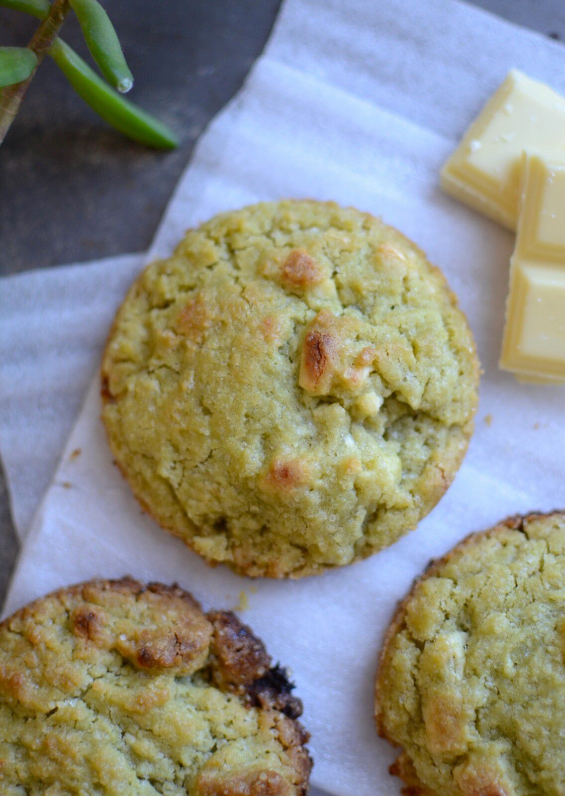 Cookies chocolat blanc et thé vert
