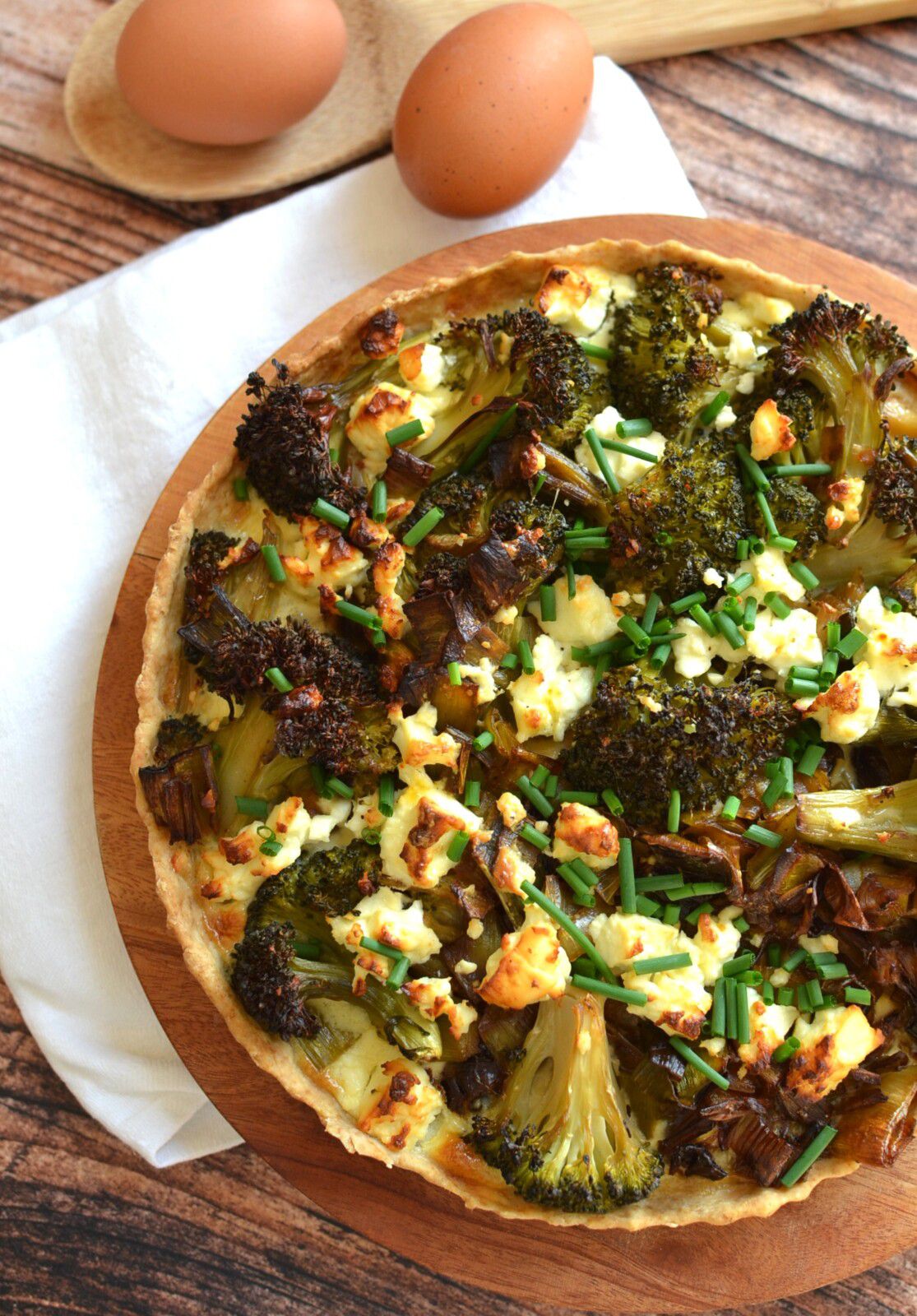 Tarte brocoli poireau et féta #végétarien