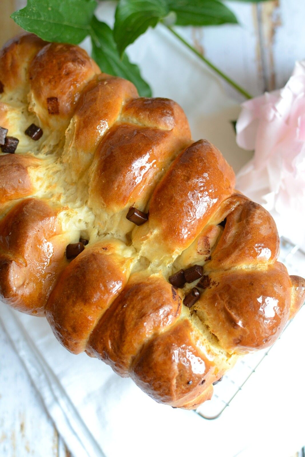 Brioche moelleuse aux pépites de chocolat