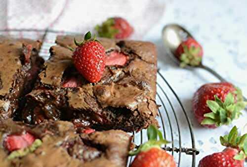 Brownie aux fraises