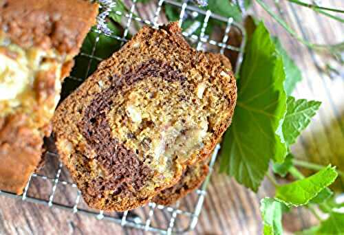 Cake à la banane marbré - Chocolate swirl banana bread