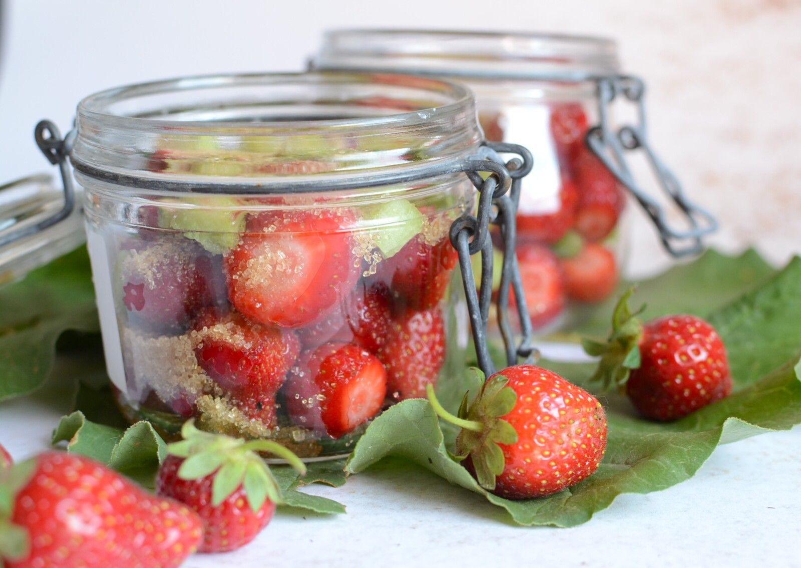 Fraises et rhubarbe #conserve