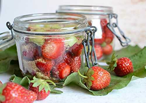 Fraises et rhubarbe #conserve