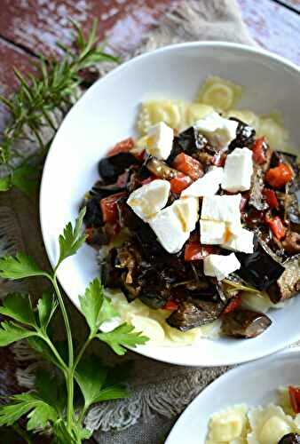 Ravioles du Dauphiné, aubergine, poivron #végétarien