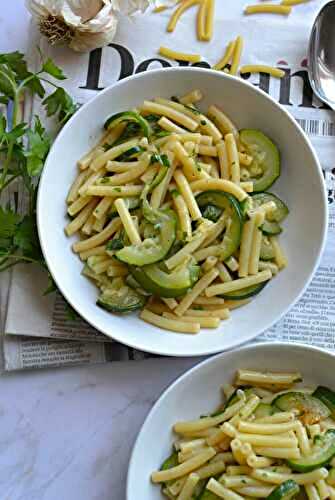 Pâtes et courgettes