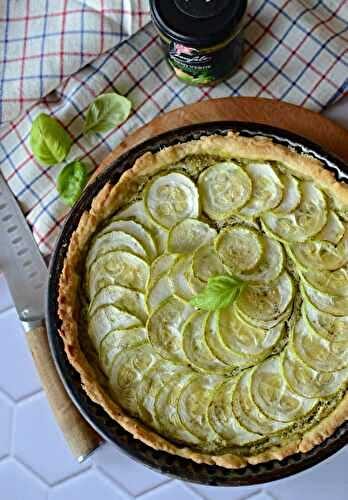 Tarte courgette pesto #sans oeuf #végétarien