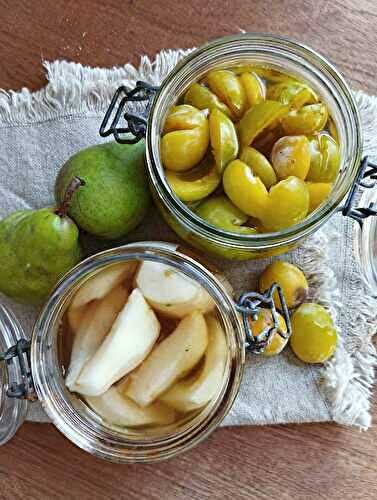 Bocaux de questsches et de poires au sirop #végétal