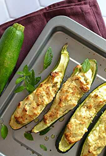 Courgettes farcies à la ricotta et à la menthe #végétarien