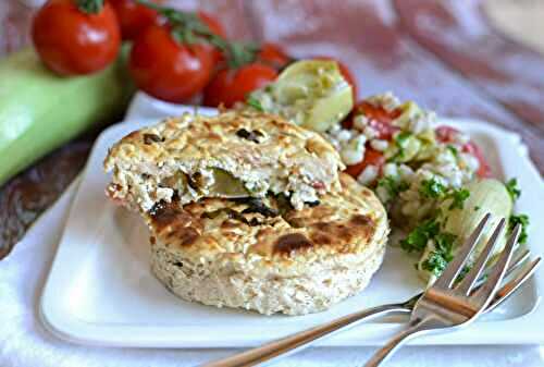 Flans à la ratatouille, ricotta et féta
