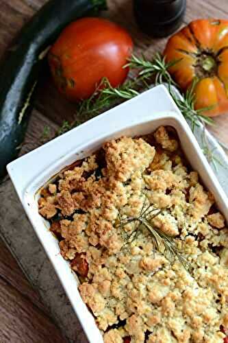 Crumble tomates  courgettes poivron #végétarien