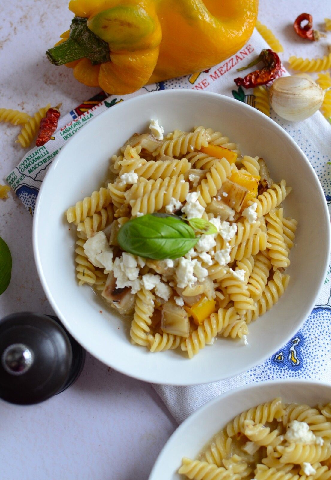 One pan pasta aubergine #végétarien