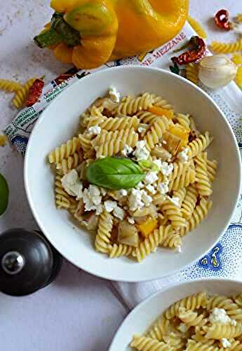 One pan pasta aubergine #végétarien