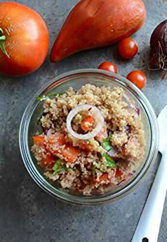 Salade de couscous de chataigne tomate et poivron #végétarien