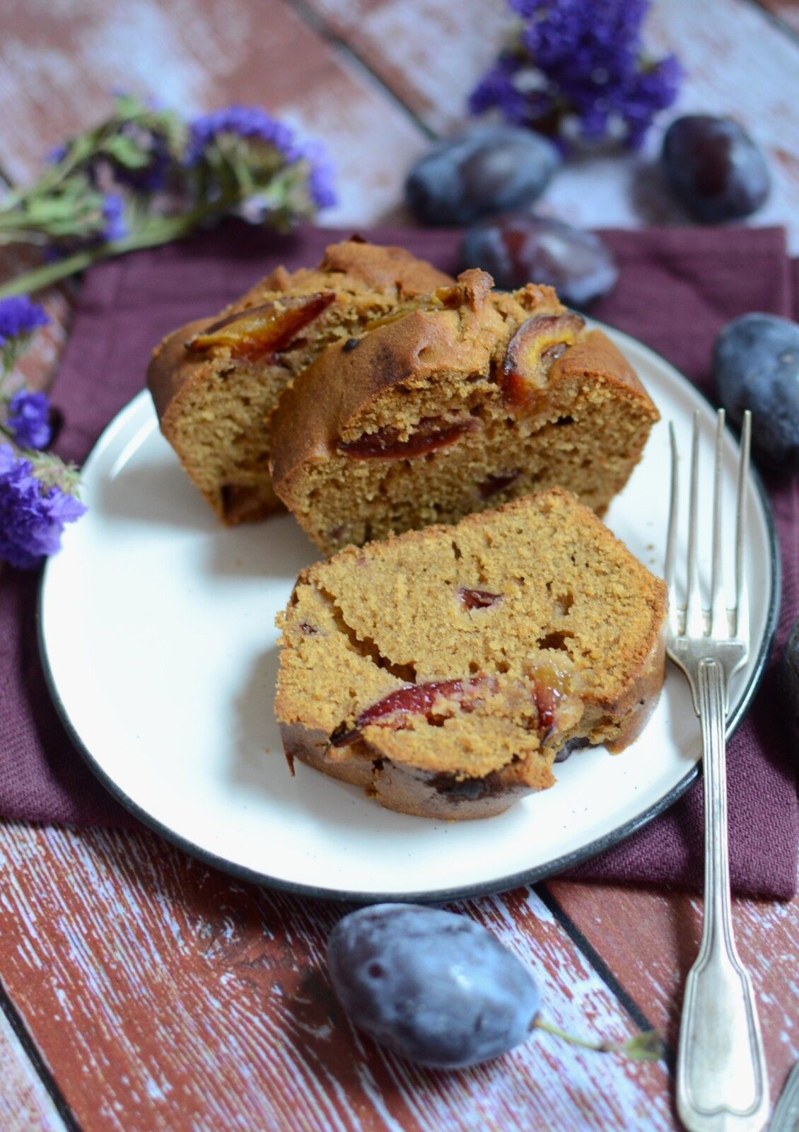 Cake aux quetsches #sans beurre