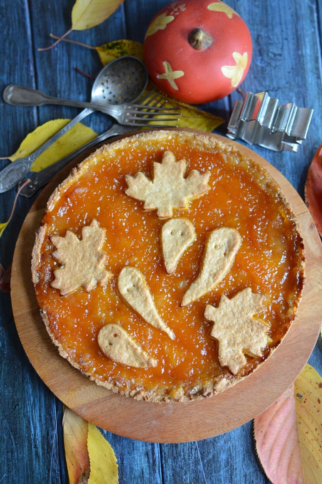 Crostata di Halloween - Tarte d'Halloween à l 'abricot