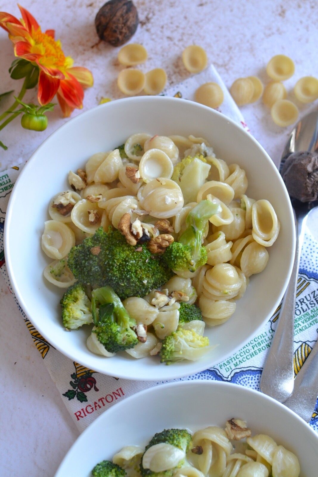 Pâtes brocoli Gorgonzola et noix #végétarien